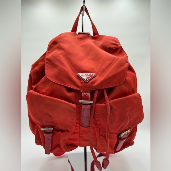 Prada - Authentic - Red Nylon Backpack - Picture 1 of 16